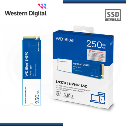 SSD 250GB WD BLUE SN570 M.2 2280 PCIe (PN:WDS250G3B0C)