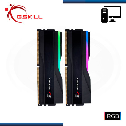 MEMORIA 64GB (32GBx2) DDR5 G.SKILL TRIDENT Z5 RGB BLACK INTEL XMP BUS 6000MHz (PN:F5-6000J3636F32GX2-TZ5RK)