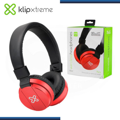 AUDIFONO KLIP XTREME FURY KHS-620RD BLACK RED BLUETOOTH CON MICROFONO