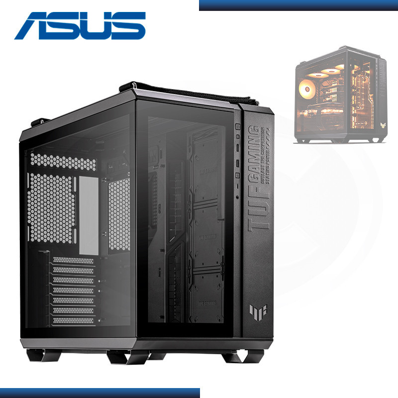 CASE ASUS TUF GAMING GT502 BLACK SIN FUENTE VIDRIO TEMPLADO USB 3.2 (PN:90DC0090-B08000)