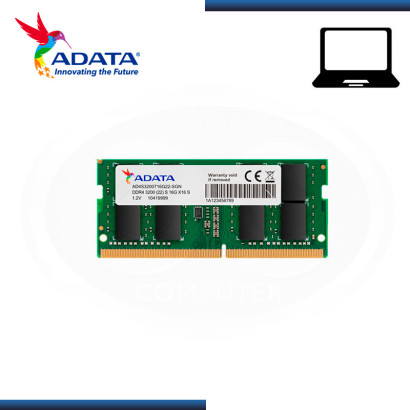 MEMORIA 16GB DDR4 ADATA SODIMM BUS 3200MHZ (PN:AD4S320016G22-SGN)