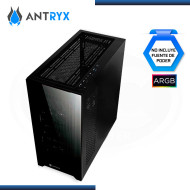 CASE ANTRYX FX 730 BLACK ARGB SIN FUENTE VIDRIO TEMPLADO USB TIPO-C/USB 3.0/USB 2.0 (PN:AC-FX730K)