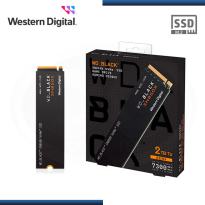 SSD 2TB WESTERN DIGITAL BLACK SN850X M.2 2280 NVMe PCIe GEN4(PN:WDS200T2XOE-00BCA0)
