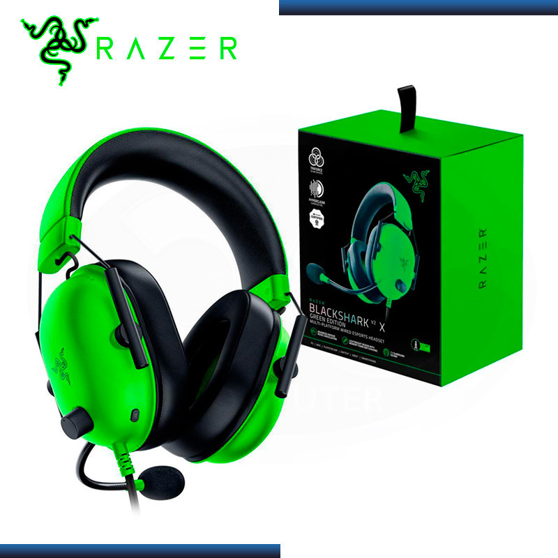 MICROFONO RAZER BLACKSHARK V2 X GREEN EDITION MULTI-PLATAFORMA 7.1 (PN:RZ04-03240600-R3U1)