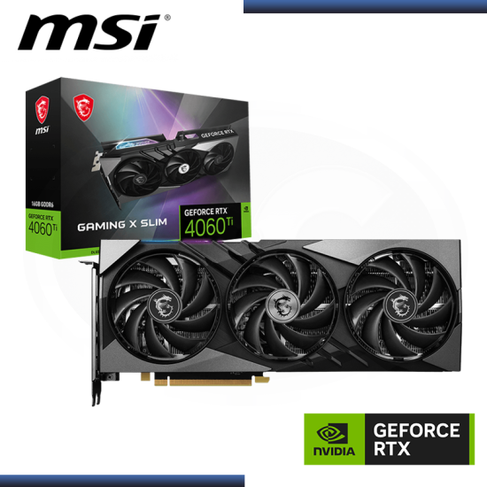 MSI GEFORCE RTX 4060Ti 16GB GDDR6 128BITS GAMING X SLIM (PN:912-V517-002)