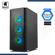 CASE GRANDZ GZ-3505 ARGB BLACK SIN FUENTE VIDRIO TEMPLADO USB 3.0/USB 2.0