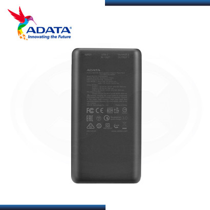 ADATA P20000QCD BLACK USB 3.0 CARGADOR DE BATERIA PORTATIL (PN:AP20000QCD-DGT-CBK)