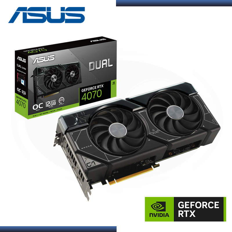 ASUS GEFORCE RTX 4070 12GB GDDR6X 192BITS DUAL OC EDITION (PN:90YV0IZ2-MVAA00) ASUS GEFORCE RTX 4070 12GB GDDR6X 192BITS DUAL OC EDITION (PN:90YV0IZ2-MVAA00)