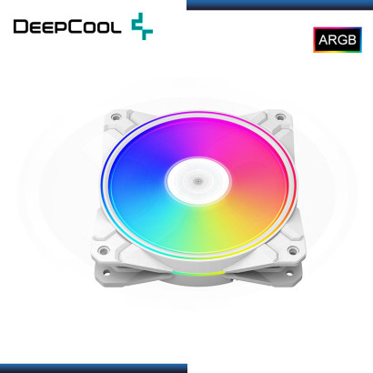 DEEPCOOL CF120 PLUS WHITE ARGB 120MM COOLER PARA CASE (PN:DP-F12-AR-CF120P-WH)