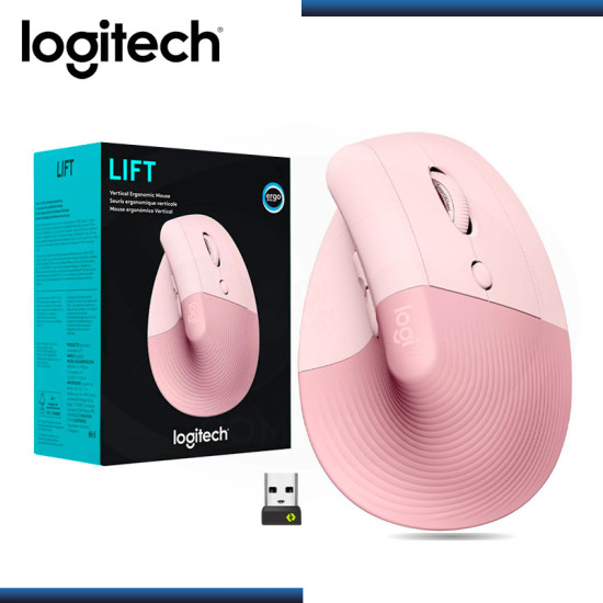 MOUSE LOGITECH LIFT VERTICAL ROSE ERGONOMICO BLUETOOH USB (PN:910-006472)