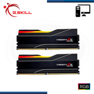 MEMORIA 64GB (32GBx2) DDR5 G.SKILL TRIDENT Z5 NEO RGB GRIS BLACK AMD EXPO BUS 6000MHz (PN:F5-6000J3040G32GX2-TZ5NR)