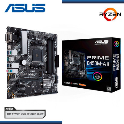 PLACA ASUS PRIME B450M-A II AMD RYZEN DDR4 AM4 (PN:90MB15Z0-M0AAY0)
