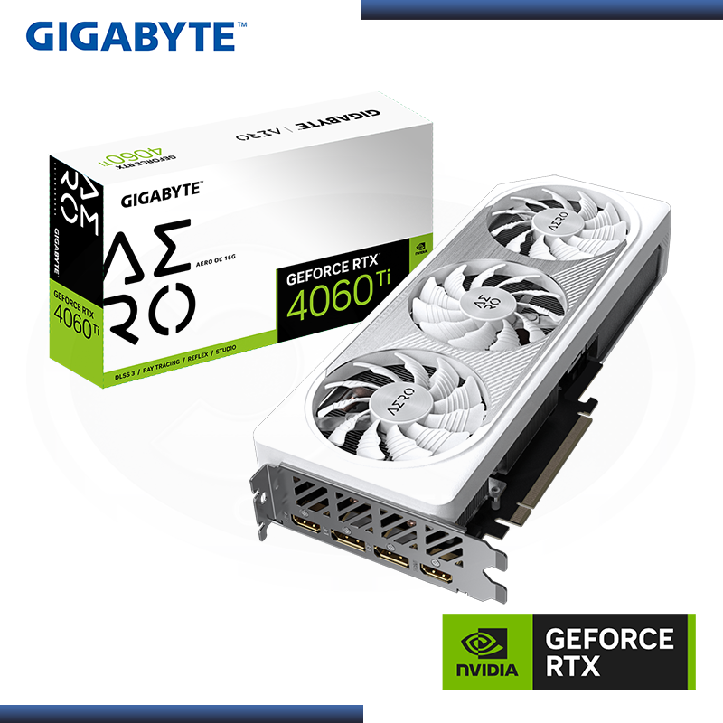 GIGABYTE GEFORCE RTX 4060Ti 16GB GDDR6 128BITS AERO OC (PN:GV-N406TAERO OC-16GD)