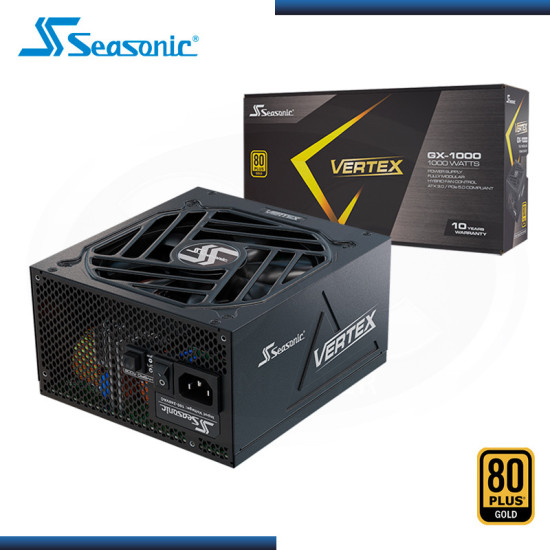 FUENTE SEASONIC VERTEX GX 1000W 80 PLUS GOLD MODULAR (PN:12102GXAFS)