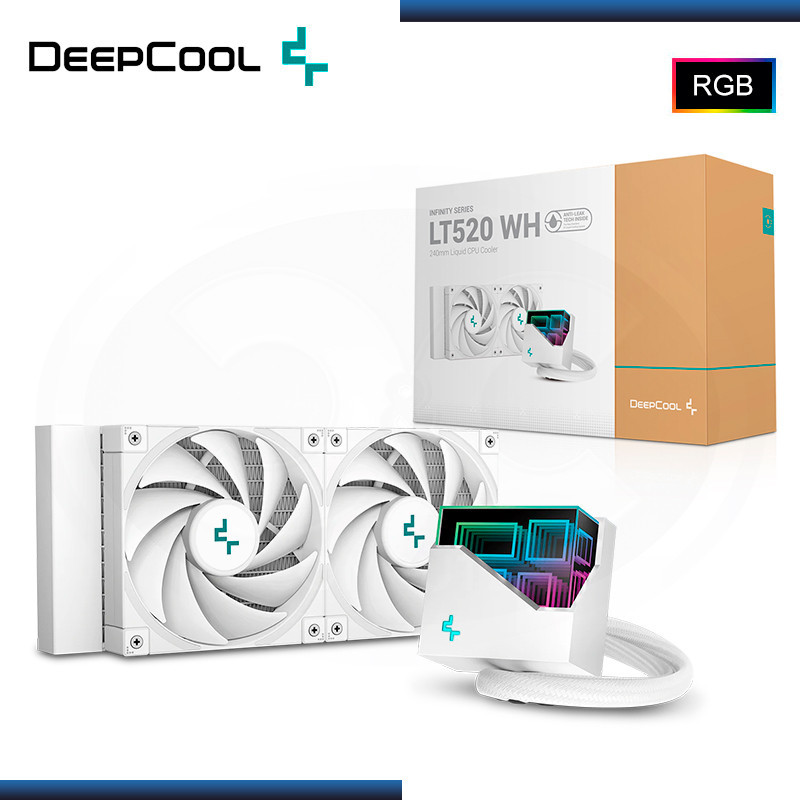 DEEPCOOL LT520 WH WHITE RGB REFRIGERACION LIQUIDO AMD/INTEL (PN:R-LT520-WHAMNF-G-1)