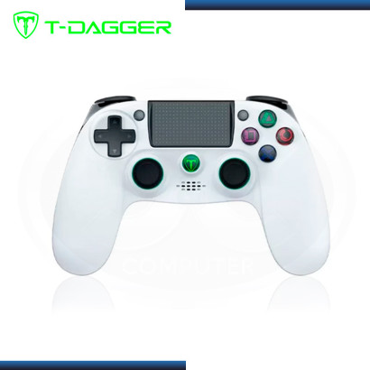 GAMEPAD T-DAGGER SCORPIO WHITE BLUETOOTH Y CABLE MULTICOMPATIBLE (PN:T-TGP802W)