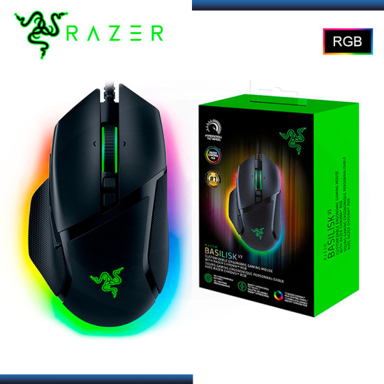 MOUSE RAZER BASILISK V3 RGB CHROMA BLACK 26,000 DPI USB (PN:RZ01-04000100-R3U1)