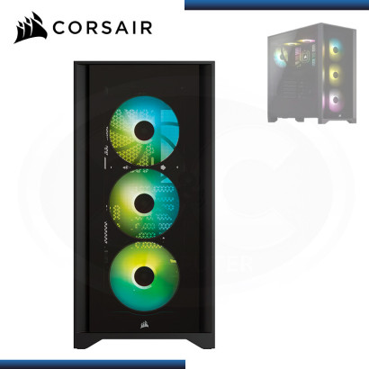 CASE CORSAIR ICUE 4000X RGB BLACK SIN FUENTE VIDRIO TEMPLADO USB 3.1/USB 3.0 (PN:CC-9011204-WW)
