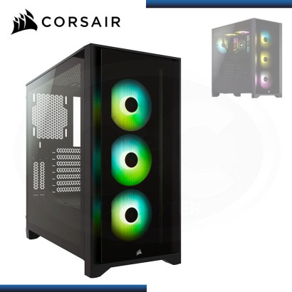 CASE CORSAIR ICUE 4000X RGB BLACK SIN FUENTE VIDRIO TEMPLADO USB 3.1/USB 3.0 (PN:CC-9011204-WW)