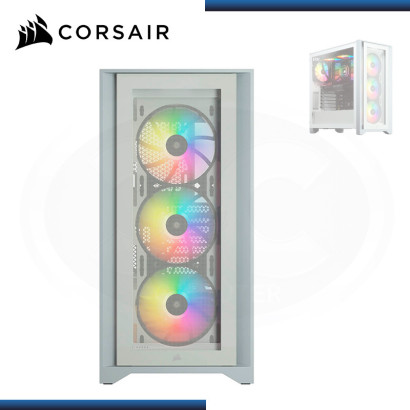 CASE CORSAIR ICUE 4000X RGB WHITE SIN FUENTE VIDRIO TEMPLADO USB 3.1/USB 3.0 (PN:CC-9011205-WW)