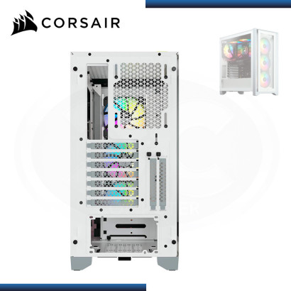 Corsair iCUE 4000X RGB Cristal Templado USB 3.0 Blanca