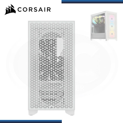 CASE CORSAIR 3000D AIRFLOW WHITE SIN FUENTE VIDRIO TEMPLADO USB 3.2 (PN:CC-9011252-WW)