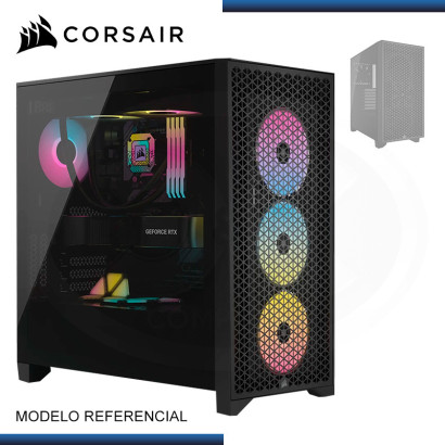 CASE CORSAIR 3000D AIRFLOW BLACK SIN FUENTE VIDRIO TEMPLADO USB 3.2 (PN:CC-9011251-WW)