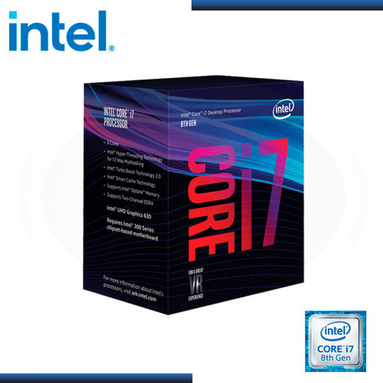 PROCESADOR INTEL CORE I7-8700 3.20GHZ/12MB LGA1151