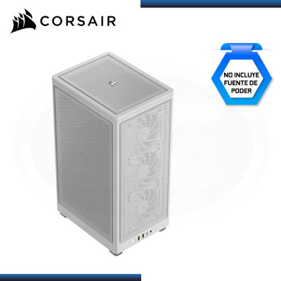 CASE CORSAIR 2000D AIRFLOW WHITE MINI ITX SIN FUENTE PANELES DE MALLA USB 3.2 (PN:CC-9011245-WW)
