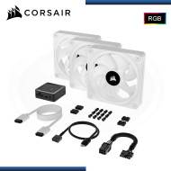 CORSAIR iCUE LINK QX120 RGB WHITE PACKx3 120MMx25MM COOLER PARA CASE (PN:C0-9051006-WW)