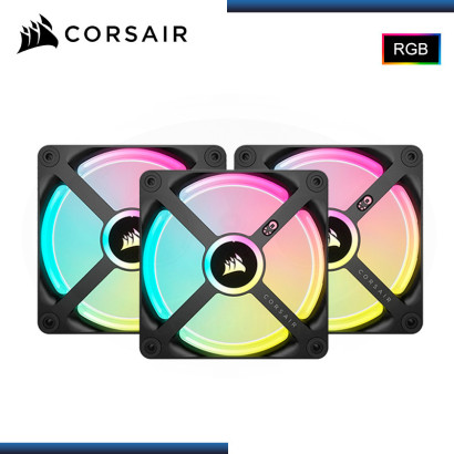 CORSAIR iCUE LINK QX120 RGB BLACK KIT DE INICIO PACKx3 120MMx25MM COOLER PARA CASE (PN:C0-9051002-WW)