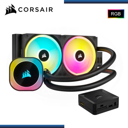 CORSAIR iCUE LINK H110i RGB AIO BLACK 240MM REFRIGERACION LIQUIDO AMD/INTEL (PN:CW9061001-WW)