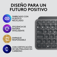 TECLADO LOGITECH MX KEYS MINI GRAPHITE MULTI-DEVICE BT ILUMINADO SP (PN:920-010476)