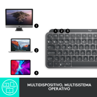 TECLADO LOGITECH MX KEYS MINI GRAPHITE MULTI-DEVICE BT ILUMINADO SP (PN:920-010476)