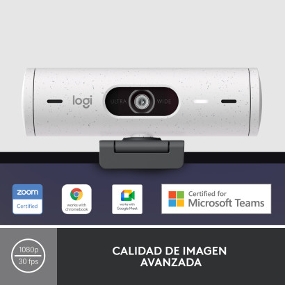 WEBCAM LOGITECH BRIO 500 WHITE FULL HD 1080P USB-C (PN:960-001426)