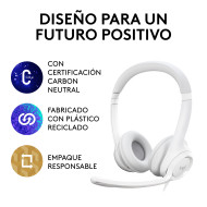 AUDIFONO LOGITECH H390 WHITE CON MICROFONO USB (PN:981-001285)