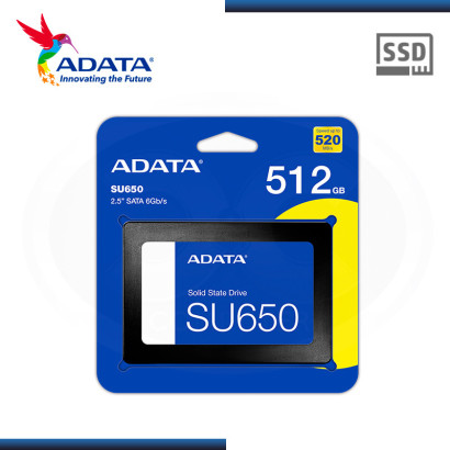 SSD 512GB ADATA ULTIMATE SU650 SATA 6GB/s 2.5" (PN:ASU650SS-512GT-R)