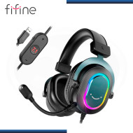 AUDIFONO FIFINE H6 RGB BLACK CON MICROFONO 7.1 VIRTUAL COMPATIBLE MULTIPLATAFORMA