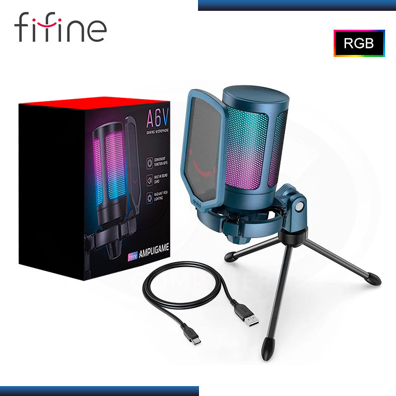Fifine, Micrófono inalámbrico para PC y Mac, micrófono condensador