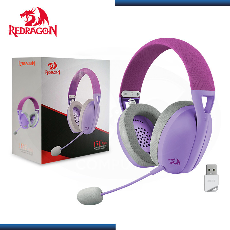 Redragon Ire Wireless H848 Audífonos Multiplataforma - Morado  Compra  Online PS4, PS5, Nintendo Switch, Funko, Sillas Gamer, pc gamer, audifonos,  teclados, laptop gamer y más - PHANTOM