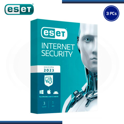 ESET INTERNET SECURITY 2023 3 PCS LICENCIA ANUAL (PN:S11020201)