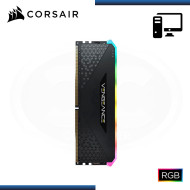MEMORIA 8GB DDR4 CORSAIR VENGEANCE RGB RS BUS 3200MHZ BLACK COMPATIBLE INTEL/AMD (PN:CMG8X4M1E3200C16)