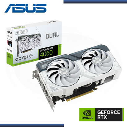 ASUS GEFORCE RTX 4060 8GB GDDR6 128BITS DUAL OC EDITION WHITE (PN:90YV0JC2-M0AA00)