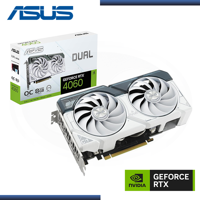 ASUS GEFORCE RTX 4060 8GB GDDR6 128BITS DUAL OC EDITION WHITE (PN:90YV0JC2-M0AA00)