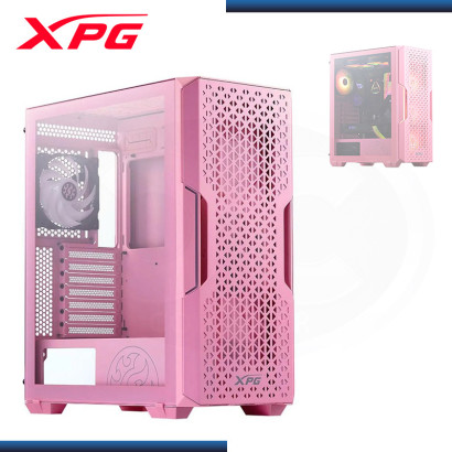 CASE XPG STARKER AIR PINK SIN FUENTE VIDRIO TEMPLADO USB 3.0 (PN:STARKERAIR-PK-CUS)