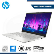 LAPTOP HP 15-DW1024WM CI3-10110U 15.6"/MEMORIA 4GB DDR4 + MEMORIA 8GB DDR4/SSD 256GB/WIN 10H/INGLES "REACONDICIONADO"