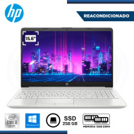 LAPTOP HP 15-DW1024WM CI3-10110U 15.6"/MEMORIA 4GB DDR4 + MEMORIA 8GB DDR4/SSD 256GB/WIN 10H/INGLES "REACONDICIONADO"