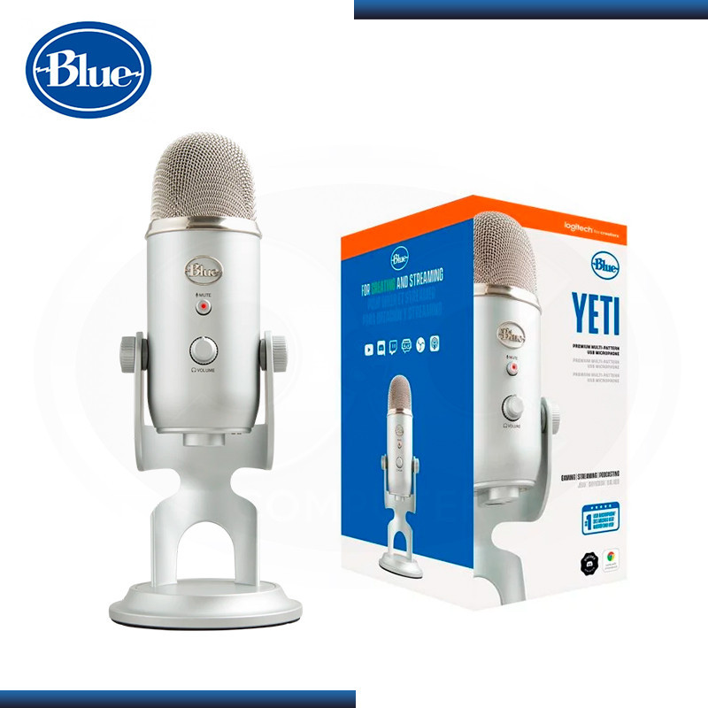 MICROFONO BLUE YETI STREAMING CARDIOID SILVER USB (PN:988-000506)