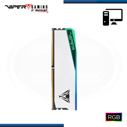 MEMORIA 16GB DDR5 VIPER GAMING ELITE 5 RGB WHITE BUS 6000MHz CON DISIPADOR (PN:PVER516G60C42W)