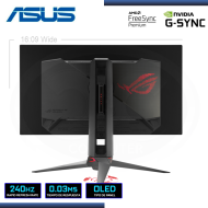 MONITOR OLED 26.5" ASUS ROG SWIFT PG27AQDM 2560x1440 HDMI DP 0.03MS/240Hz/FREESYNC PREMIUM/COMPATIBLE NVIDIA G-SYNC